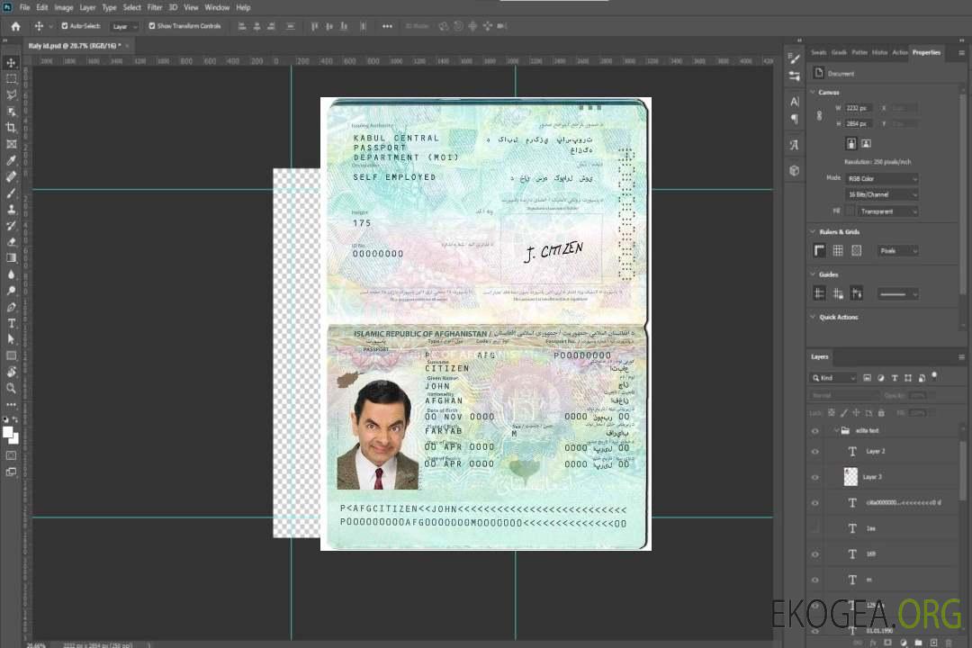 Passeport afghan template Passeport afghan template